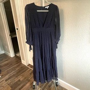 Madewell Blue and Pink Dotted Dress